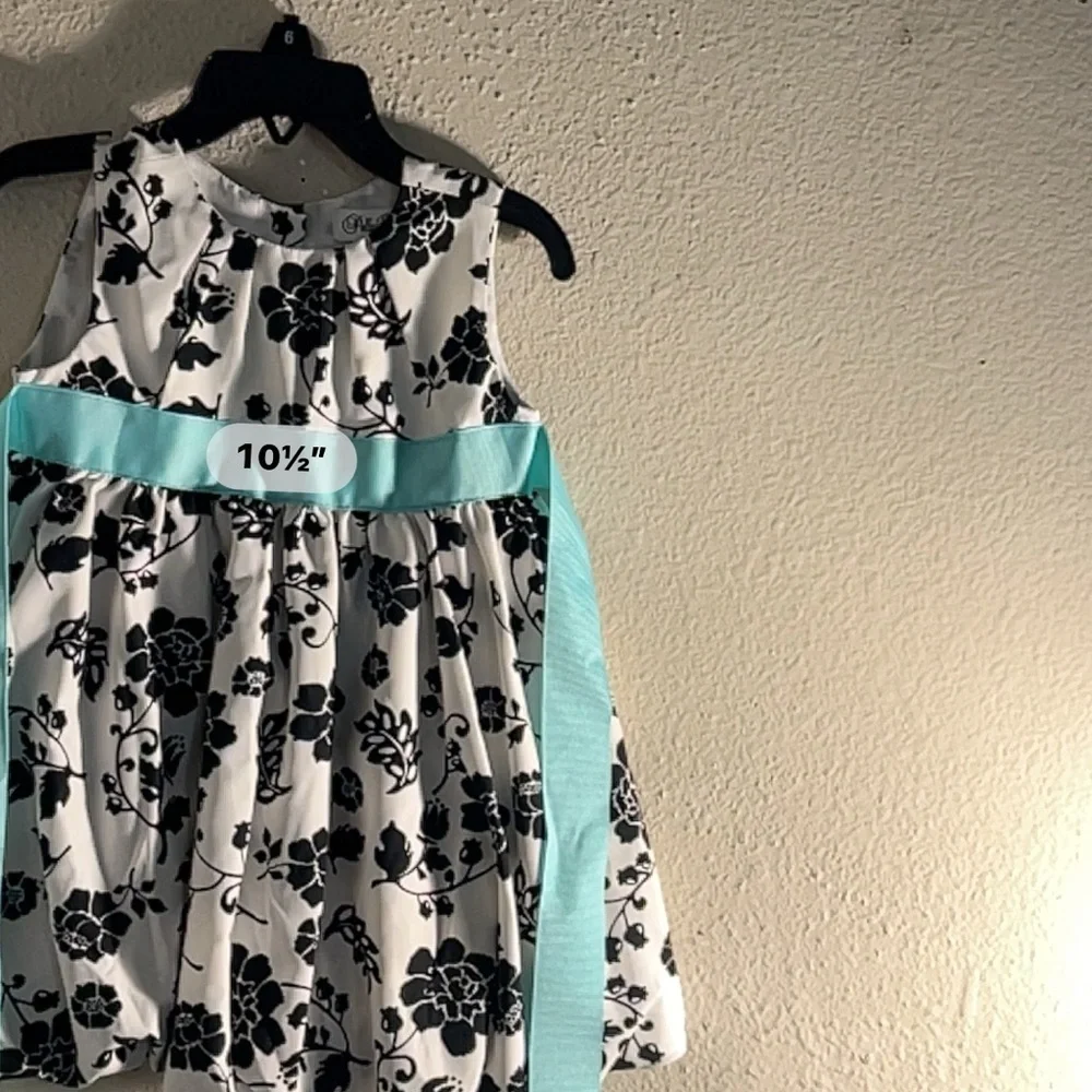 Polly Flinders Black and White Floral Dress